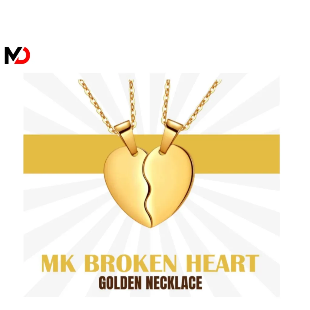 Golden Neckless Broken Heart