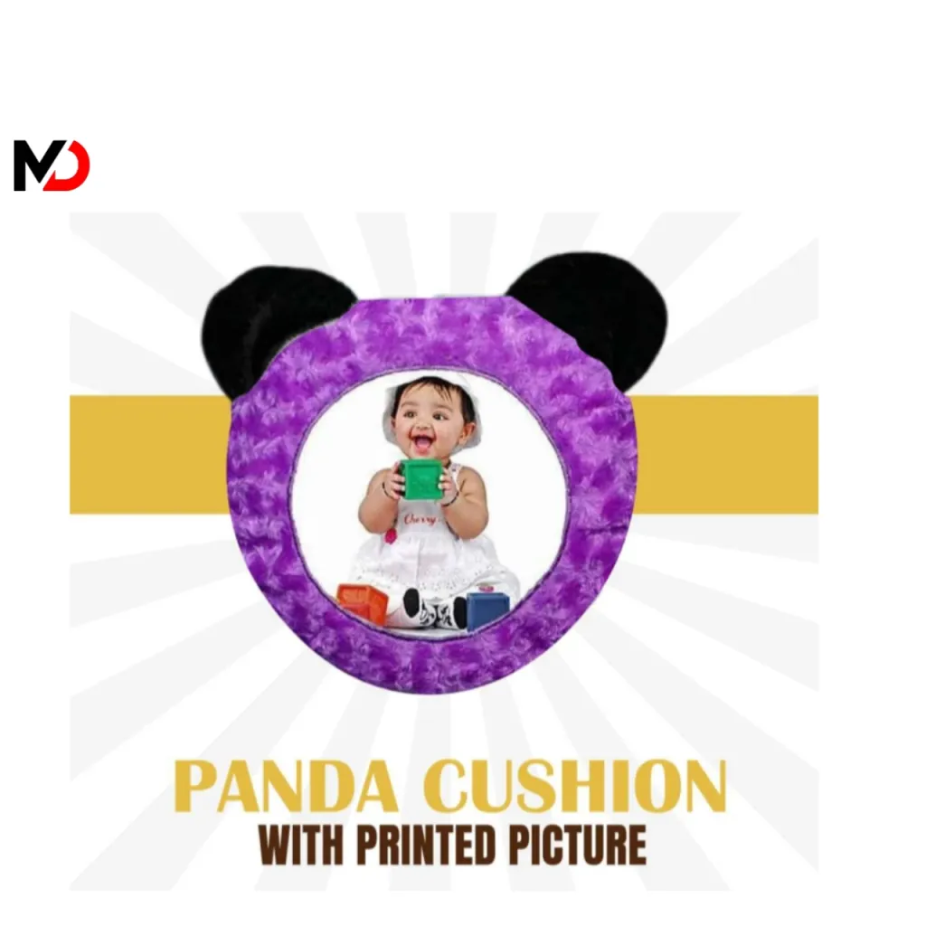 Panda  Cushion With Printed Picture