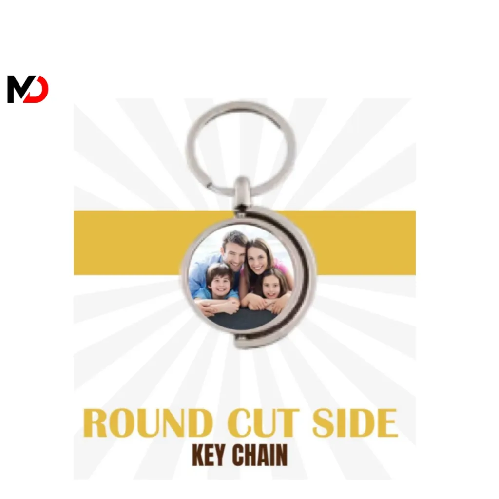 Round Cut Side Keychain