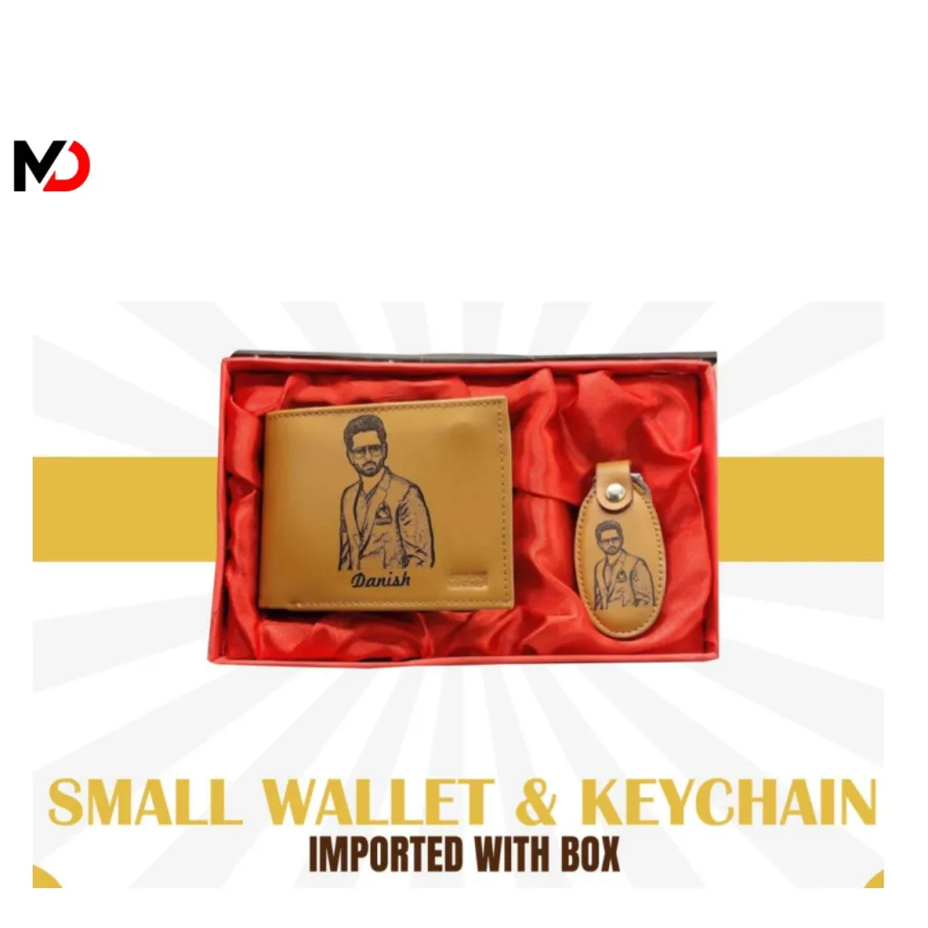 Small Wallet+ Keychain With Box