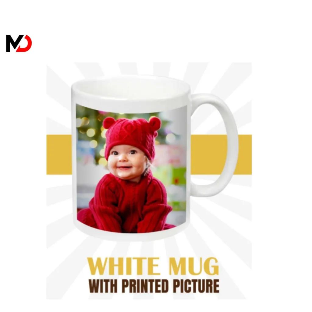 White Mug With Printed Picture