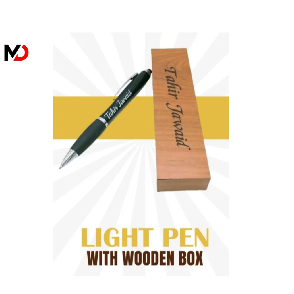 Light Pen With Wooden Box