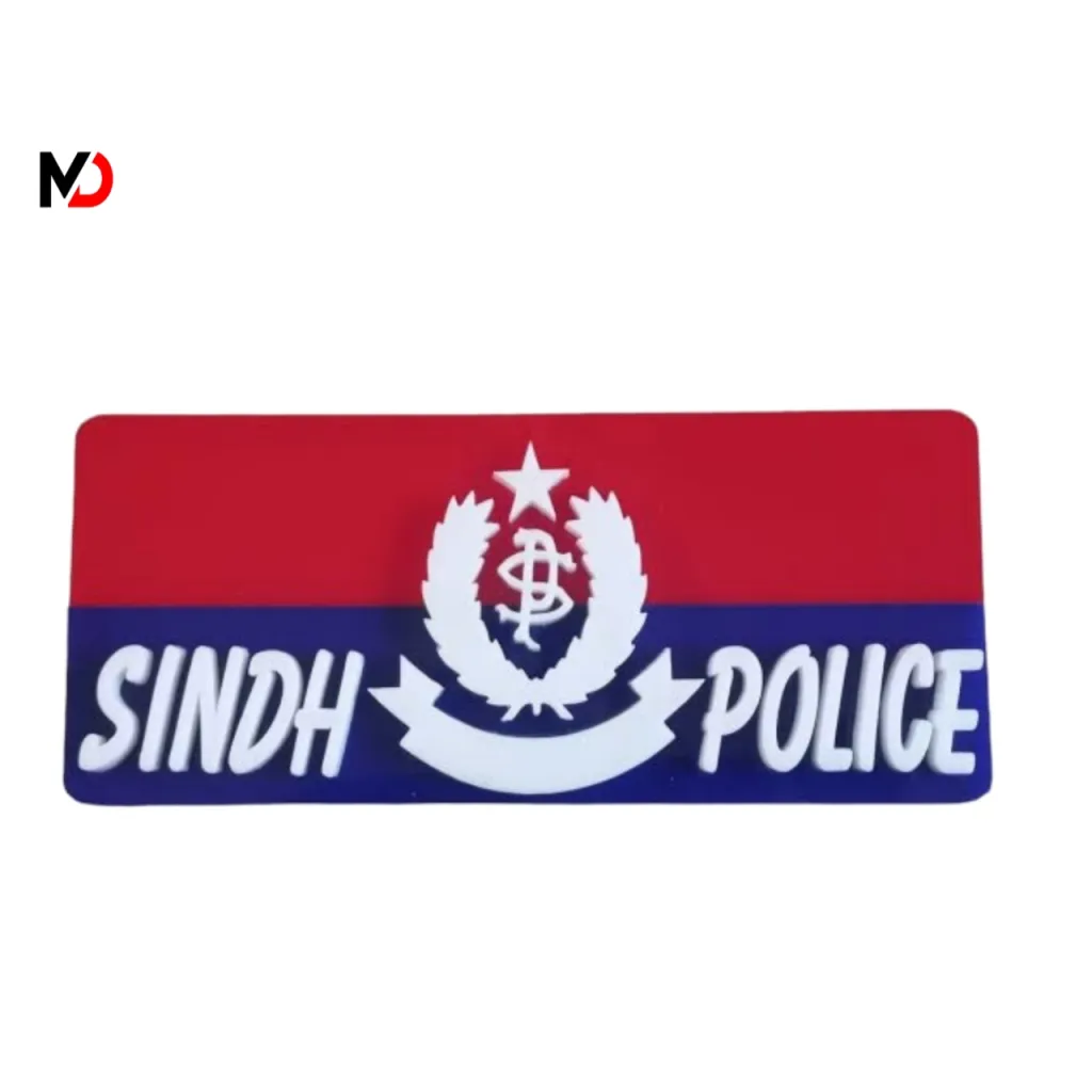 Bike Name Plate Sindh Police