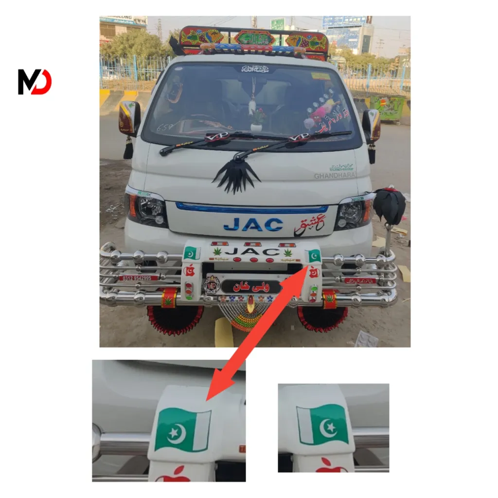 Pakistani Flag Sticker (2 Pieces)